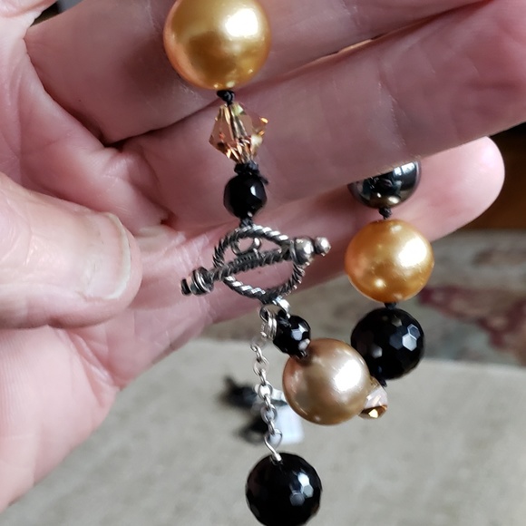 NWOT STERLING SILVER PEARL AND HEMATITE - Picture 6 of 7